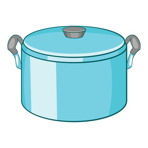 Pot With Lid Icon Cartoon Style 14645821 Vector Art At Vecteezy