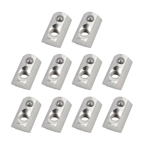 AUTOUTLET 10x Nutensteine mit Kugel für Nut 8 Schrauben M6 mit Steg