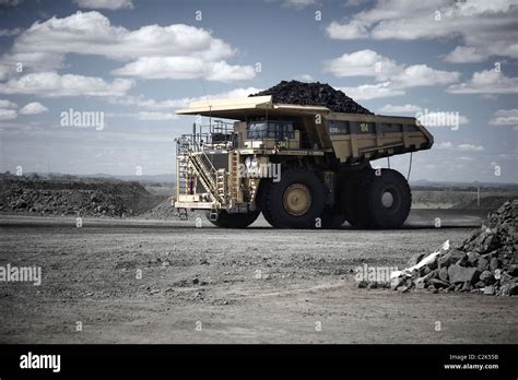 Komatsu 830e Mining Dump Truck Full Of Coal Stock Photo Alamy