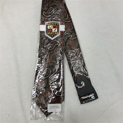 Varsity Colours Where The Season Never Ends Mens Necktie Brown Paisley