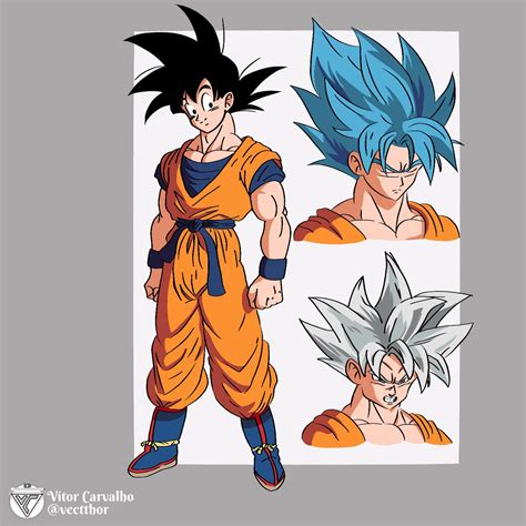 Son Goku Character Sheet Shintani Inspired By Vectorg4417 On Deviantart