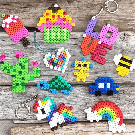 Crafts with a pegboard and fuse beads. Fun crafts for kids!