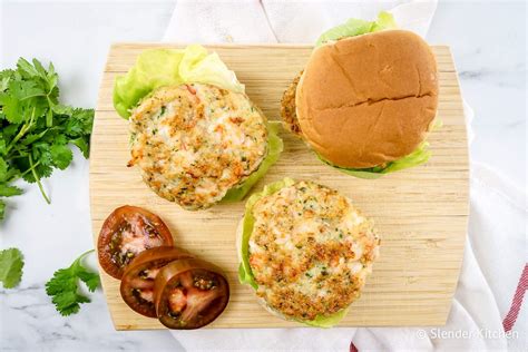 Crispy Shrimp Burgers Slender Kitchen