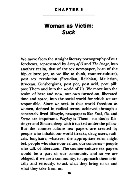 Andrea Dworkin On Suck In Women Hating 1974 Pdf Fellatio