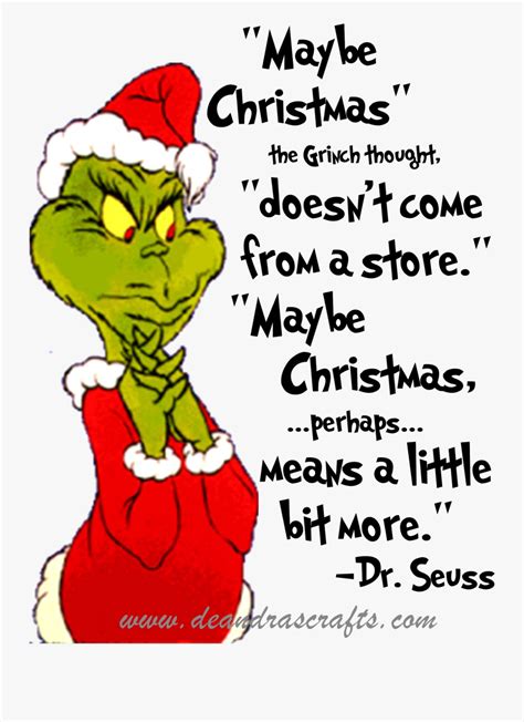 Grinch Clipart B Stole Christmas Quotes Transparent - Maybe Christmas ...