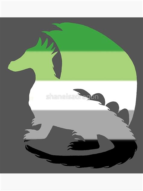 Aro Pride Dragon Silhouette Art Print For Sale By Shaneisadragon