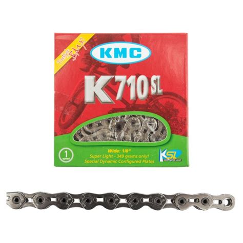 Kmc 18 K710sl Superlite Hollow Pin Chain Silver Planet Bmx