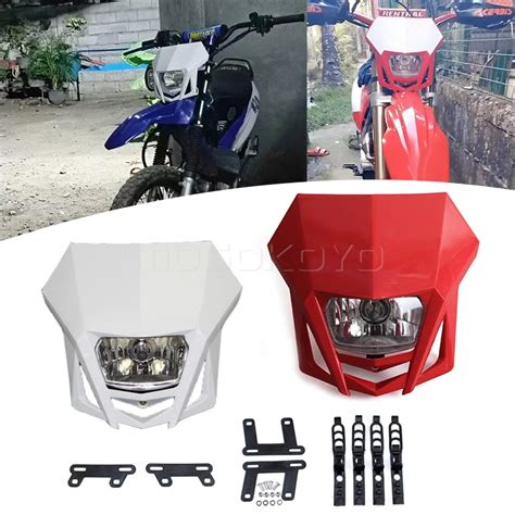 Universal Dual Sport Motorcycle Headlight Fairing Dirt Bike Head Lamp