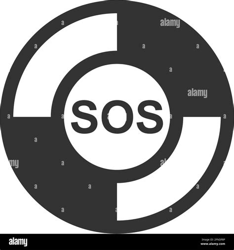 Sos Symbol Icon Design Concept Vector Template Illustration Stock