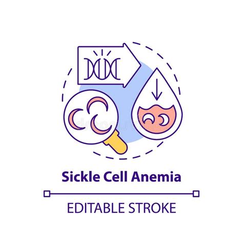 Sickle Cell Anemia Concept Icon Stock Vector Illustration Of