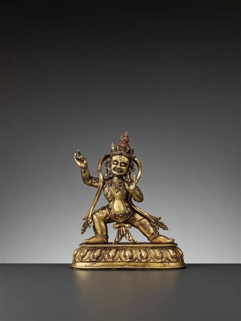 Sold At Auction A Large Gilt Bronze Vajrapani Th Bronze Gilt