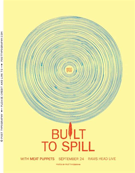 Built to spill, Typography design, Gig posters