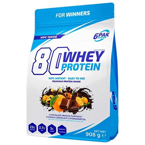 Białko 6Pak 80 Whey Protein 908G Czekolada Z Pomarańczą 6PAK