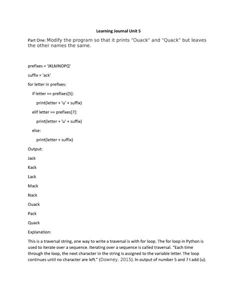 Learning Journal Unit Prefixes Jklmnopq Suffix Ack For