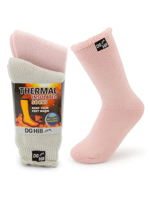 Dg Hill Pair Kid S Thermal Winter Socks Thick Heat Trapping