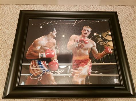 Sylvester Stallone And Dolph Lundgren Autographed Rocky Iv 16x20 Photo