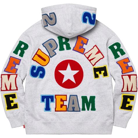 Team Chenille Hooded Sweatshirt Spring Summer 2022 Supreme