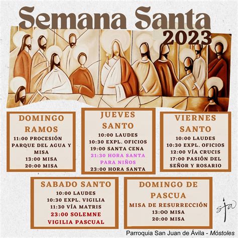 Horarios Semana Santa 2023 Parroquia San Juan de Ávila