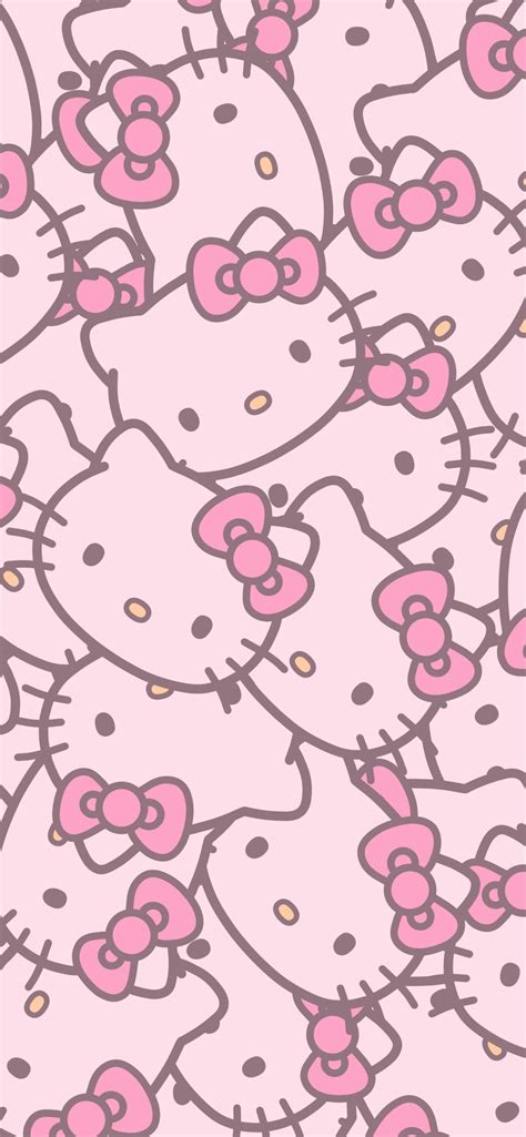 kitty face pattern wallpaper  kitty aesthetic wallpaper