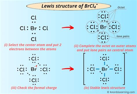 Lewis Structure of BrCl4- (With 5 Simple Steps to Draw!)