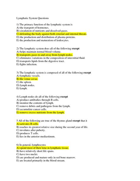 SOLUTION: BIO202L Grand Canyon The Primary Function of The Lymphatic