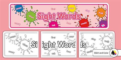 First Grade Sight Words Banner Creat De Profesori Twinkl