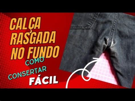 COMO CONSERTAR FUNDO DE CALÇA JEANS RASGADO YouTube