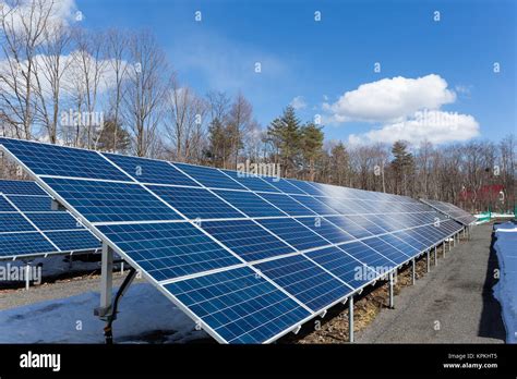 Solar Panel Under Blue Sky Stock Photo Alamy