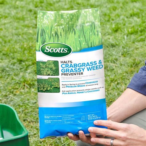 Scotts Halts Crabgrass And Grassy Weed Preventer Scotts