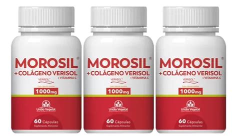 Kit 3 Morosil Colágeno Verisol Vitamina C 1000mg 60 Cáps