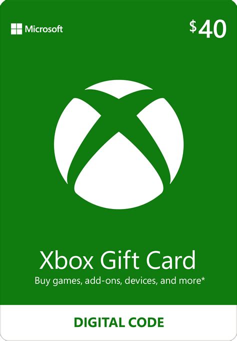 Xbox Live $40 Gift Card (Digital Code) | Xbox One | In-Stock - Buy Now ...