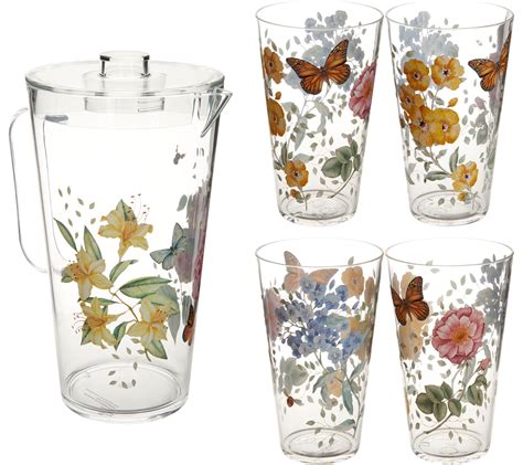 Lenox Butterfly Meadow 5pc Acrylic Drinkware And Pitcher Set Page 1