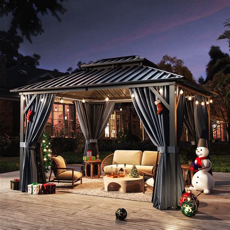 Jolydale Ft W X Ft D Metal Patio Gazebo Reviews Wayfair