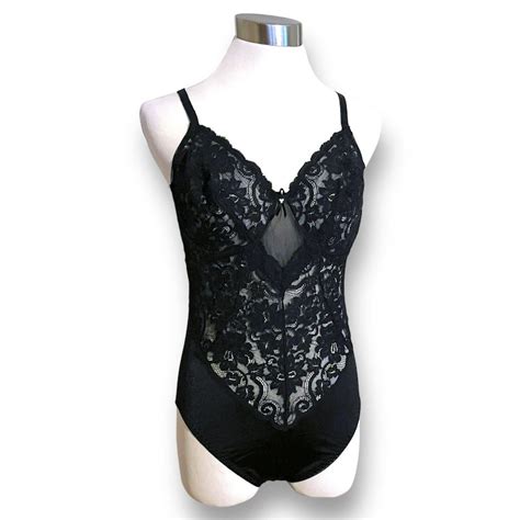 Vintage 1980 S Wacoal Black Lace Teddy Size 38 Vintage Lingerie Goth Vamp Fashion