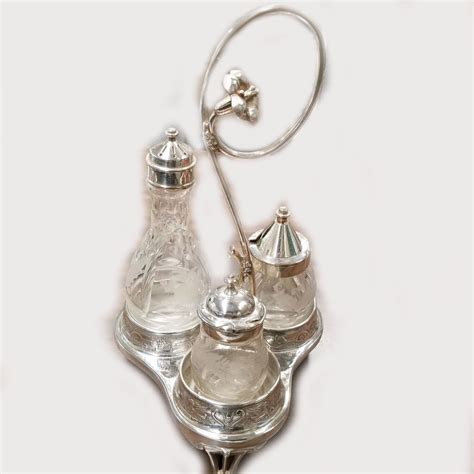 4 Piece Silver Plated Cruet Set