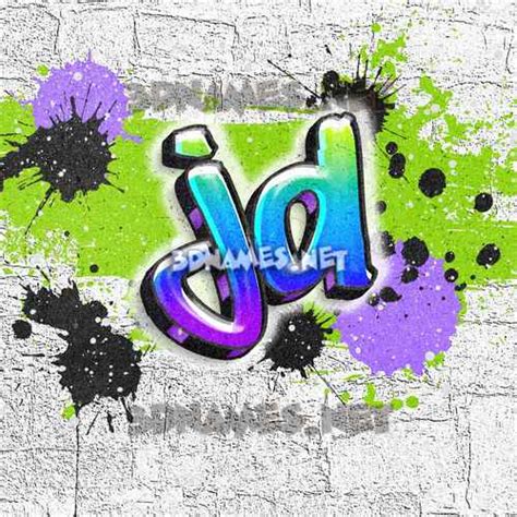 Preview Of Graffiti Grunge 3d Name For Jd