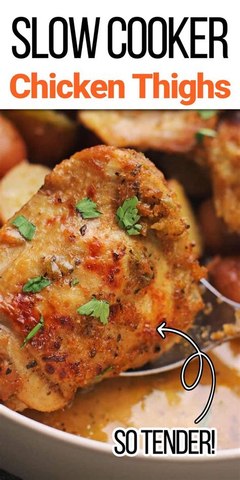 Slow Cooker Bone In Chicken Thighs Recipe Slow Cooker Chicken