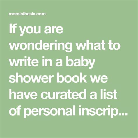 What To Write In A Baby Shower Book Heartfelt Inscriptions That