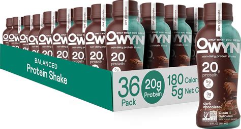 Owyn Vegan Protein Shake Dark Chocolate 12 Fl Oz Pack Of 36 100