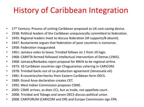 PPT - History of Caribbean Integration PowerPoint Presentation, free ...