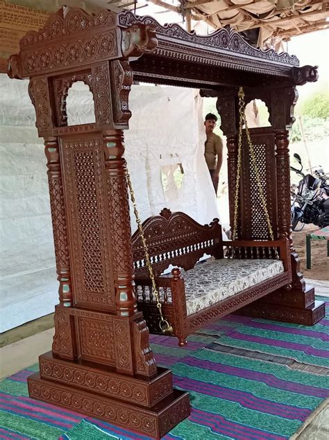 Antique Teak Wood Carved Swing Jhula Hand Carving At Rs 80000 Piece In