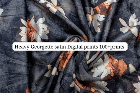 Satin Georgette Print Fabric Floral Multicolour At Rs Meter In Surat