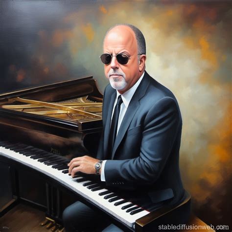 Billy Joel's Piano Man as Oil Painting | Stable Diffusion Online