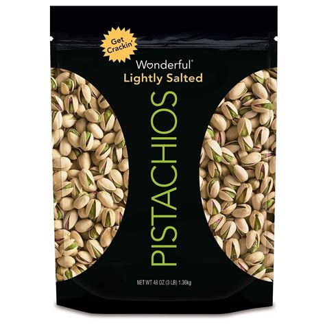 Amazon Wonderful Roasted Lightly Salted Pistachios 48 Oz