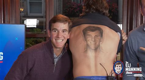 Vernon Kay Reveals Huge Eli Manning Tattoo After Losing Bet