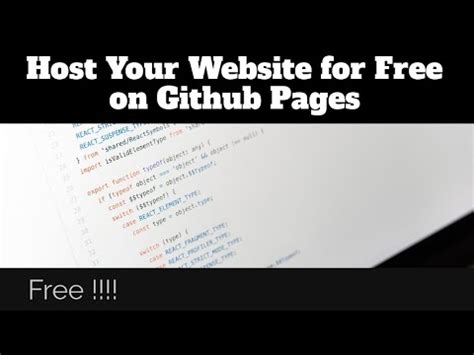 Host Your Website For Free On Github Pages Youtube