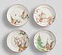 Forest Gnome Christmas Spirit Stoneware Salad Plates Set Of