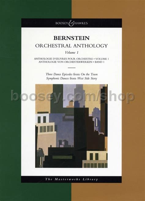 Leonard Bernstein Orchestral Anthology Vol1 Full Score Masterworks