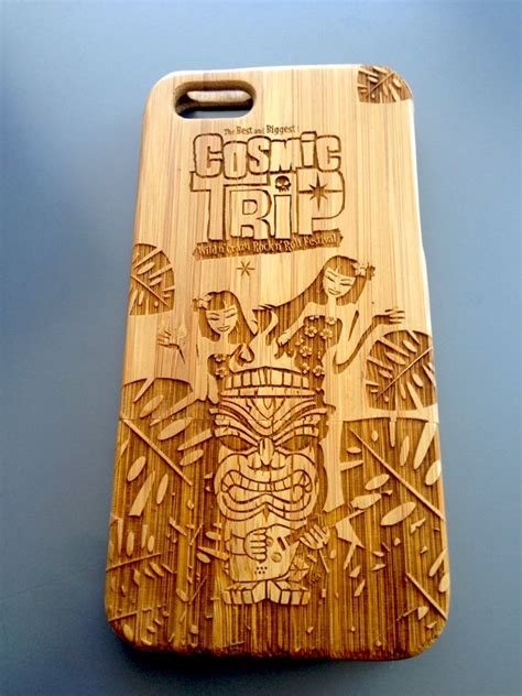 Bamboo Iphone Engraving Mafemmepreferelebleu Skate Art Wooden