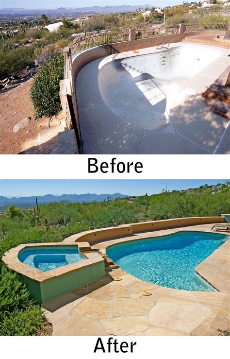 Tucson Pool Renovation And Spa Addition By Patio Pools And Spas Pool